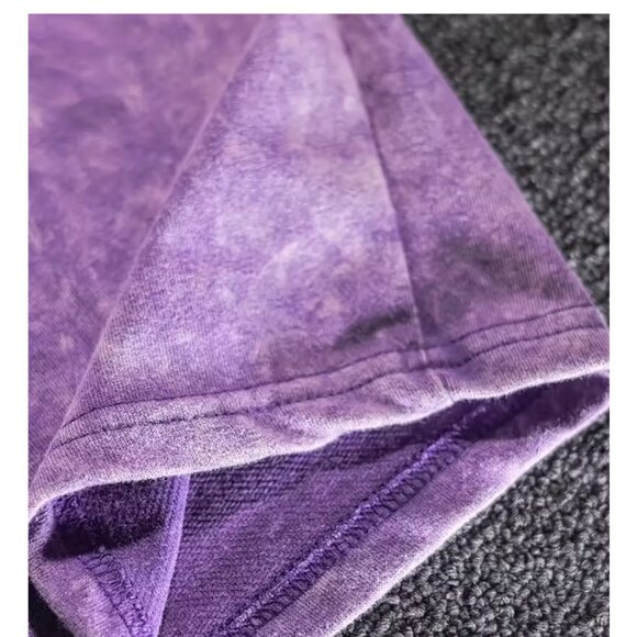 Distressed Washed Round Neck T-shirt, Size L - Picture 5 of 5